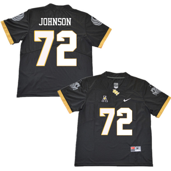 Men #72 Jordan Johnson UCF Knights College Football Jerseys Sale-Black - Click Image to Close